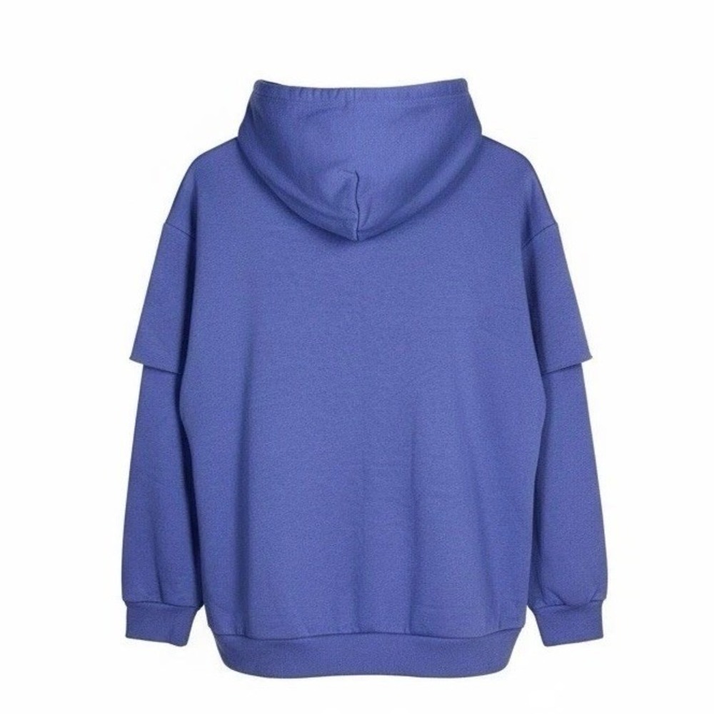 The Vinyl Icons Los Angeles California 1989 Double Layer Sweater Hoodie Blue L - Picture 3 of 6